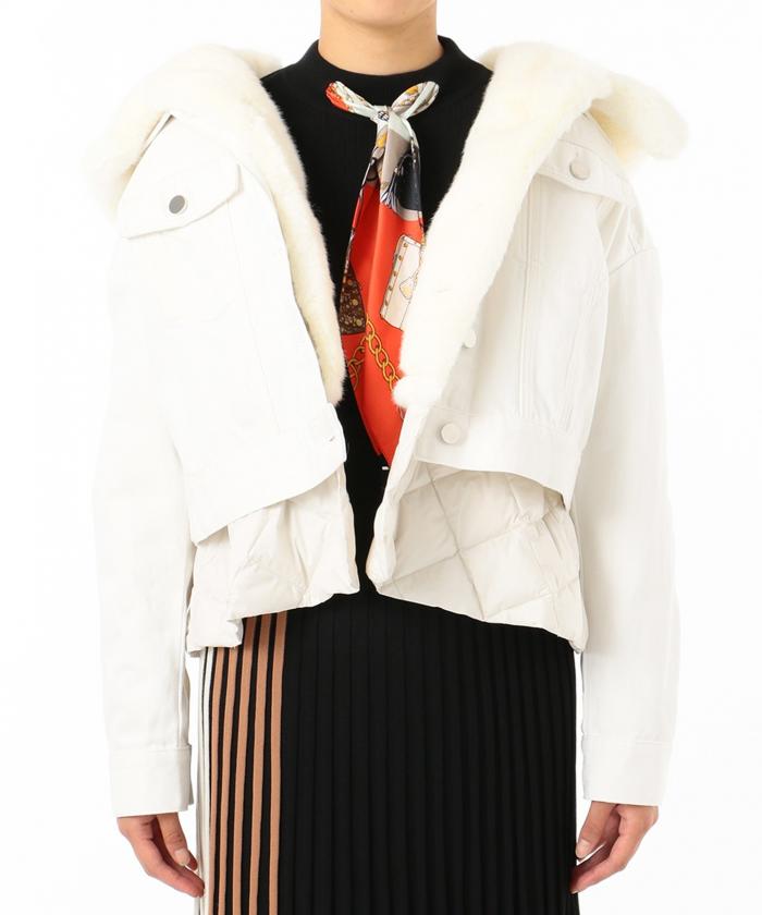 セール 60%OFF】エコファーデニムコンビジャケット(503557257