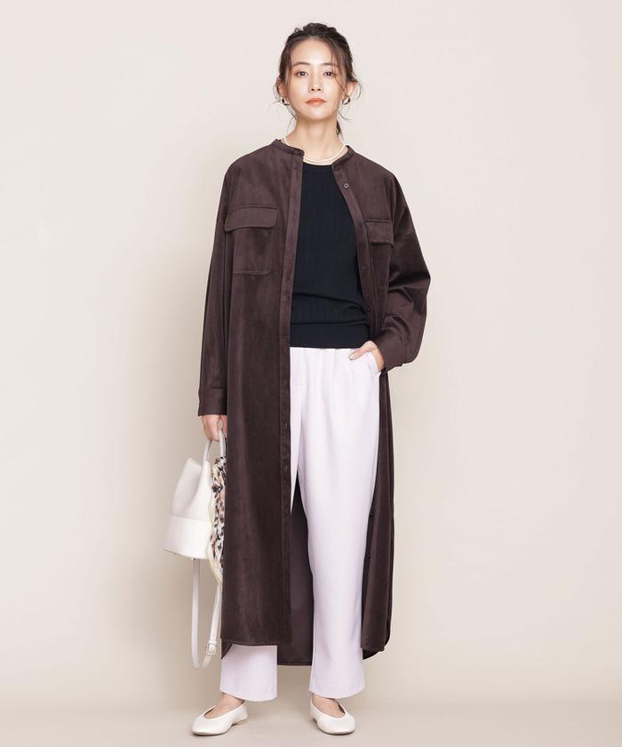 セール 40%OFF】ベロアコールシャツワンピース(503463199