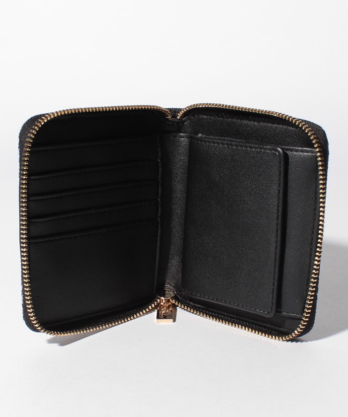 セール 70%OFF】デニムジャガードラウンドジップ折財布
