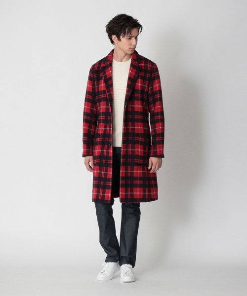 セール タータンチェック ガウンコート ラブレス メンズ Loveless Mens D Fashion セール タータンチェック ガウンコート ラブレス メンズ Loveless Mens D Fashion