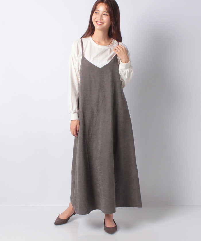 クーポン】【セール 50%OFF】ピーチキャミワンピース×ロンT