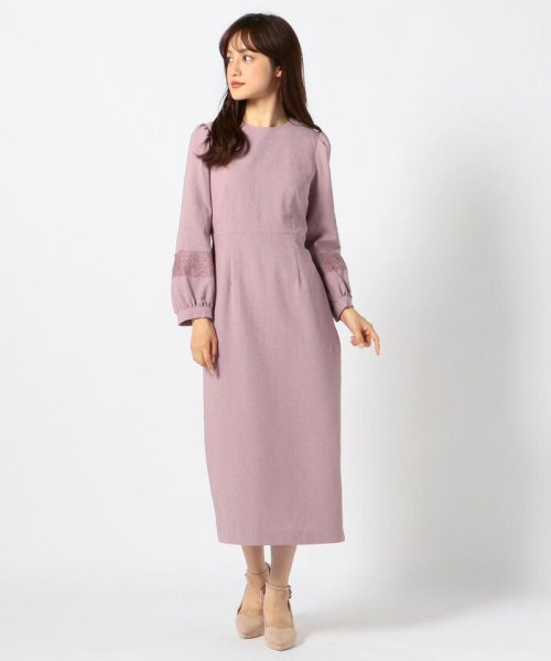 セール 袖レースタイトミモレワンピース Misch Masch Mairy ミッシュマッシュ Misch Masch D Fashion