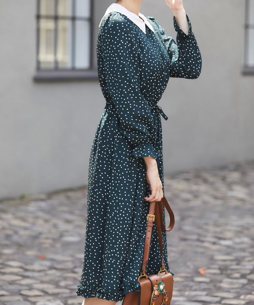 セール 50 Off ウエストりぼん 襟付きドット柄ワンピース トッコクローゼット Tocco Closet D Fashion セール 50 Off ウエストりぼん 襟付きドット柄ワンピース トッコクローゼット Tocco Closet D Fashion