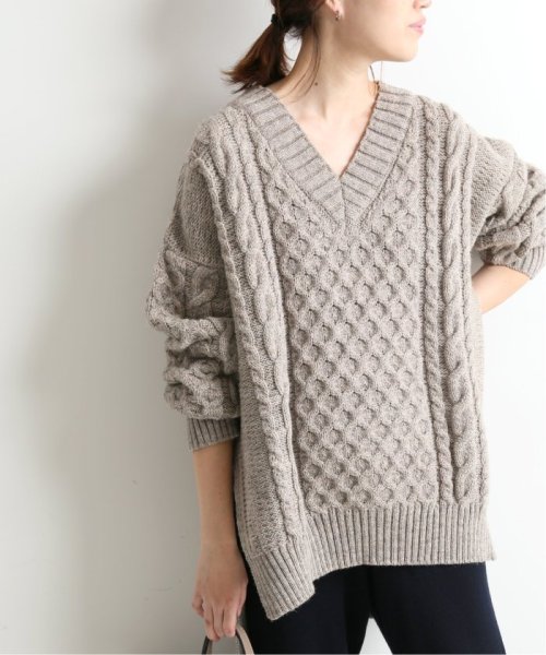 セール 30 Off Alderney アルダニー Vネックケーブルニット 503572666 スローブ イエナ Slobe Iena D Fashion