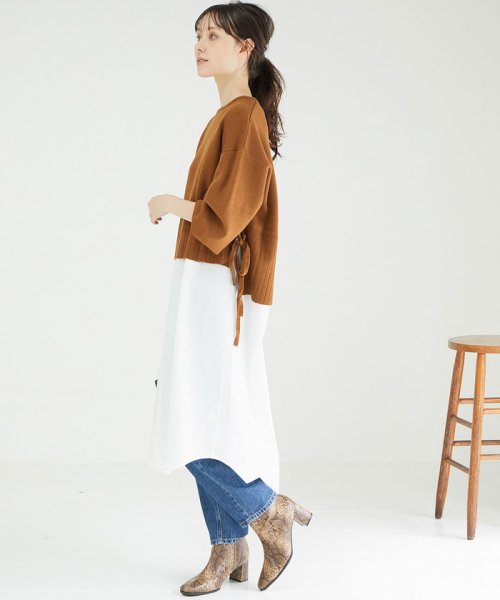 セール 30 Off ニットレイヤードワンピース ビス Vis D Fashion セール 30 Off ニットレイヤードワンピース ビス Vis D Fashion