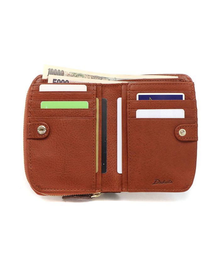 ダコタ 財布 Dakota 二つ折り財布 ペルラ ミニ財布 大容量 コンパクト 