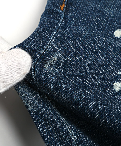セール】ラグスタイル LUXSTYLE ダメージ加工ペイントデニム セール】ラグスタイル LUXSTYLE ダメージ加工ペイントデニム