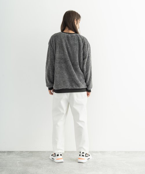 ボア トレーナー メンズ レディース スウェット ビッグシルエット オーバーサイズ クルーネック ゆったり ストリート ポケット もこもこ 暖か あったか 無地 ロッキーモンロー Rocky Monroe D Fashion ボア トレーナー メンズ レディース スウェット ビッグシルエット オーバーサイズ クルーネック ゆったり ストリート ポケット もこもこ 暖か あったか 無地 ロッキーモンロー Rocky Monroe D Fashion