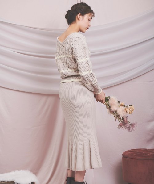 セール 美人百花1月号掲載 ケーブルニットセットアップ ノエラ Noela D Fashion セール 美人百花1月号掲載 ケーブルニットセットアップ ノエラ Noela D Fashion