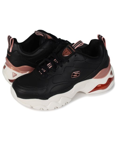 スケッチャーズ SKECHERS ディライト 3.0 スニーカー レディース 厚底 DLITES 3.0 AIR－GOLDEN RU ブラック 黒  149088(503583935) | スケッチャーズ(SKECHERS) - d fashion