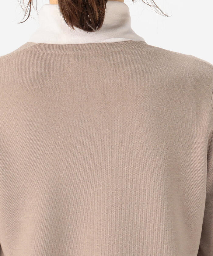 セール 30%OFF】ウールスムース Vネックロングカーディガン