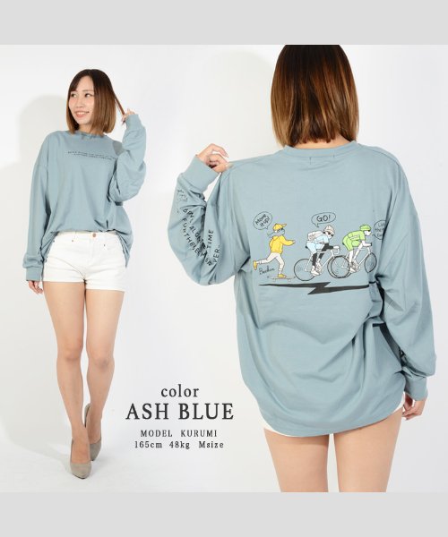 セール ビッグシルエット ロンt メンズ オーバーサイズ ロンt レディース ビッグtシャツ 長袖 Tシャツ 長袖tシャツ ビッグロンt プリントtシャツ 韓国 ファッ ワンフォークロージング 1111clothing D Fashion