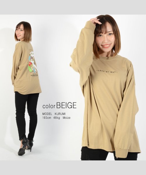 ビッグシルエット ロンt メンズ オーバーサイズ ロンt レディース ビッグtシャツ 長袖 Tシャツ 長袖tシャツ ビッグロンt プリントtシャツ 韓国 ファッ ワンフォークロージング 1111clothing D Fashion
