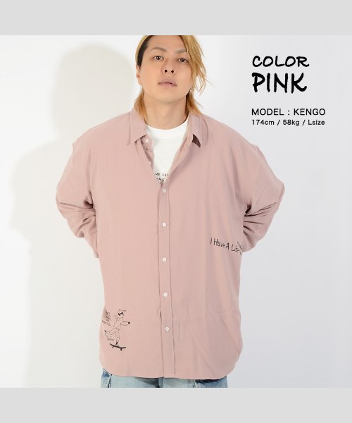 セール シャツ メンズ シャツ レディース ロングシャツ ビッグシャツ ビッグシルエット シャツ オーバーサイズ プリントシャツ イラスト ロゴ 手書き 韓国 ファッシ ワンフォークロージング 1111clothing D Fashion