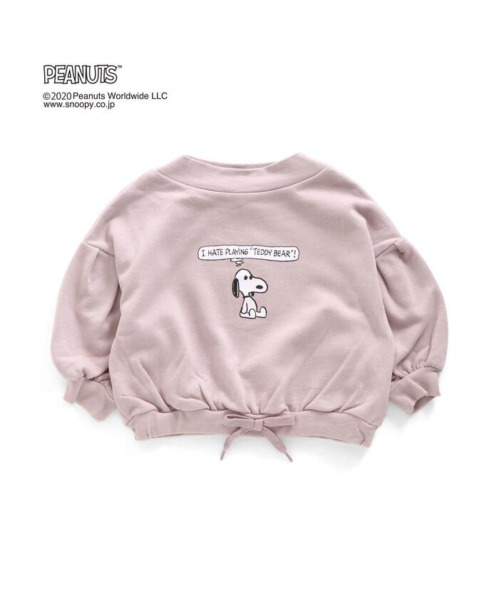 セール】PEANUTS コラボ袖タックトレーナー(スヌーピー