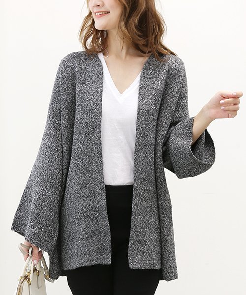 セール あったか厚地ニットコート アウター ニット カーディガン 冬 レディース アミュレット Amulet D Fashion
