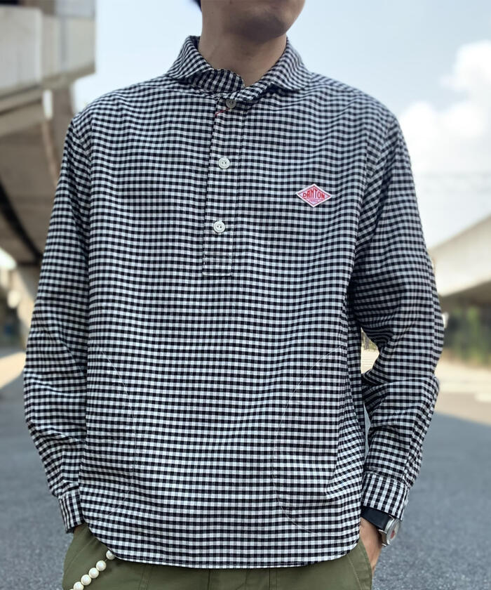 DANTON/ダントン】丸えりチェック/ストライプシャツ #JD－3568 TRD(502870210) | GLOSTER(GLOSTER) - d  fashion