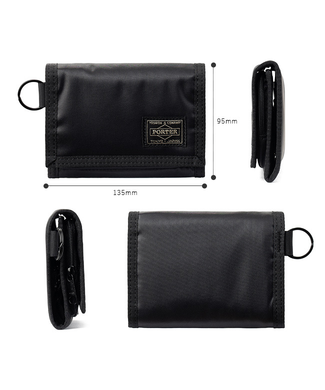 ポーター PORTER ポーター スプレンダー ウォレット 三つ折り財布 吉田カバン PORTER SPLENDOR WALLET 財布 三つ折り  レザー 日本製 261ー03895 （ブラック） - ファッション通販 MAGASEEK(マガシーク)