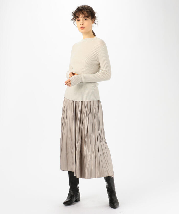 【Baum und Pferdgarten】 Cyrillaプリーツミディスカート BONLECILL スカート BIGチェック切替ミディプリーツスカート