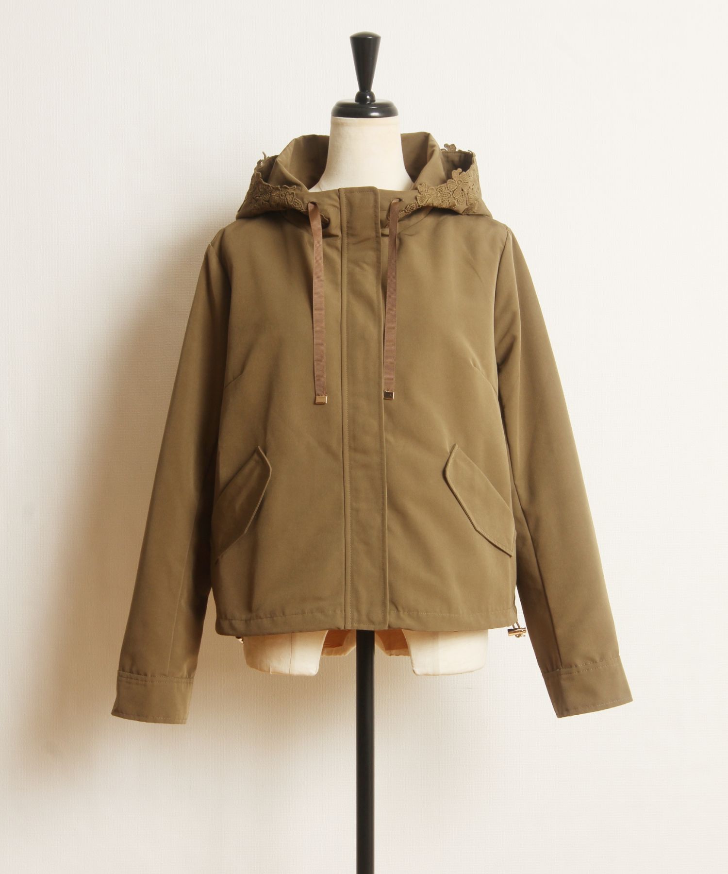 新品未開封＊トッコ フラワーレースフードジップアップ