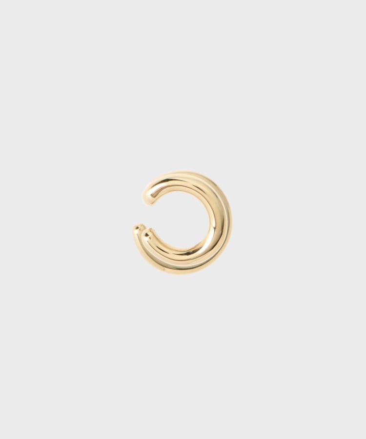 COCOSHNIK ダブルフープ　イヤカフピアス(片耳) シルバー ダブルフープ イヤーカフ大（イヤリング） | COCOSHNIK