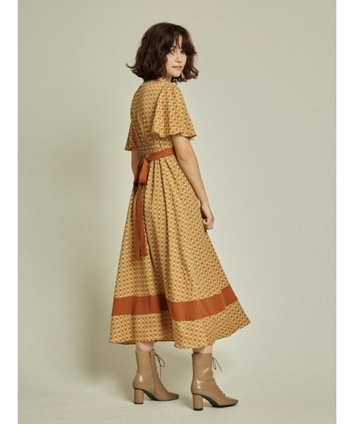 セール 江戸切子柄ワンピース リリー ブラウン Lily Brown D Fashion セール 江戸切子柄ワンピース リリー ブラウン Lily Brown D Fashion