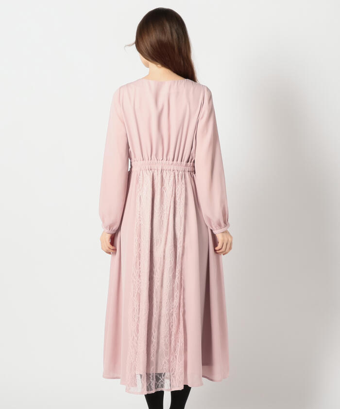 ミッシュマッシュロングワンピース セール】ミッシュマッシュ MISCH MASCH オーガンジ切替花柄