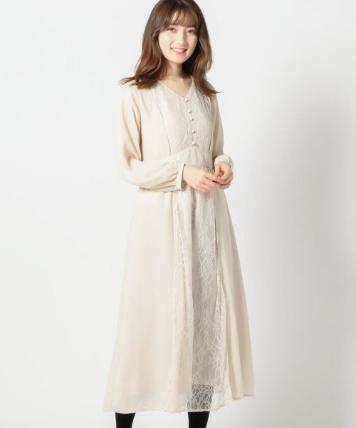セール レース切替ロングワンピース ミッシュマッシュ Misch Masch D Fashion