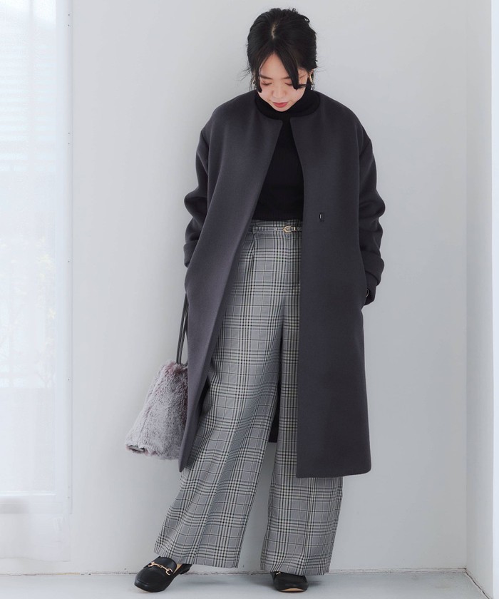 XS / H148－155cm ] FFC アンゴラビーバー スリット ノーカラー
