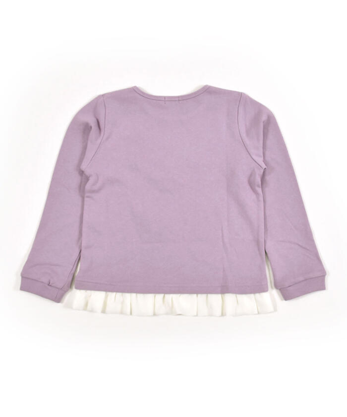 新品未使用　FL5　フランシュリッペ　仲良しうさぎのトレーナー セール】ループ 刺繍 シフォン フリル リス ウサギ ウラゲ