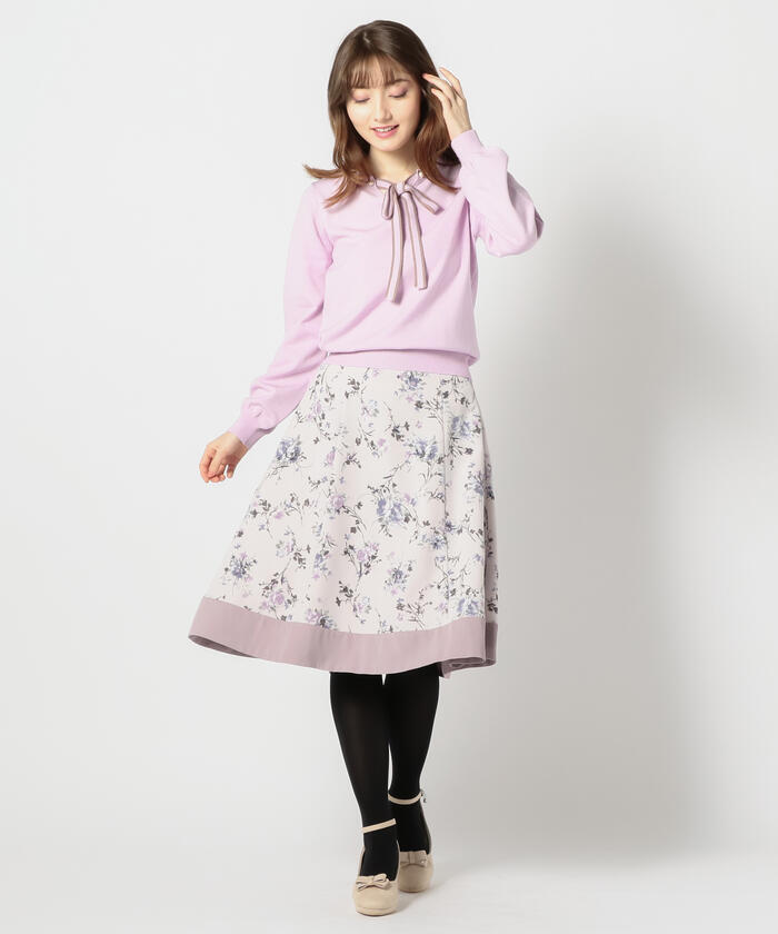 セール】ミッシュマッシュ MISCH MASCH フロッキー花柄スカート