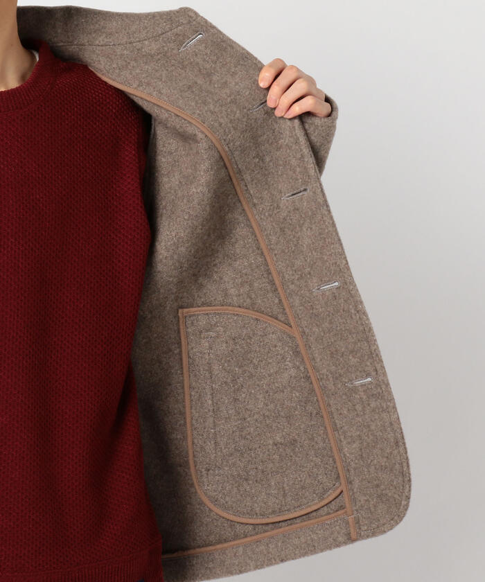 クーポン】【DANTON/ダントン】モッサー丸えりジャケット #JD クーポン】【DANTON/ダントン】モッサー丸えりジャケット #JD