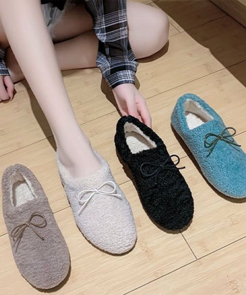 セール もこもこシューズレディース モカシン 冬靴 暖かい リボン飾り付け 可愛い フラットシューズ 裏起毛 ボアパンプス セイヘイショップ Seiheishop D Fashion セール もこもこシューズレディース モカシン 冬靴 暖かい リボン飾り付け 可愛い フラットシューズ 裏起毛 ボアパンプス セイヘイショップ Seiheishop D Fashion