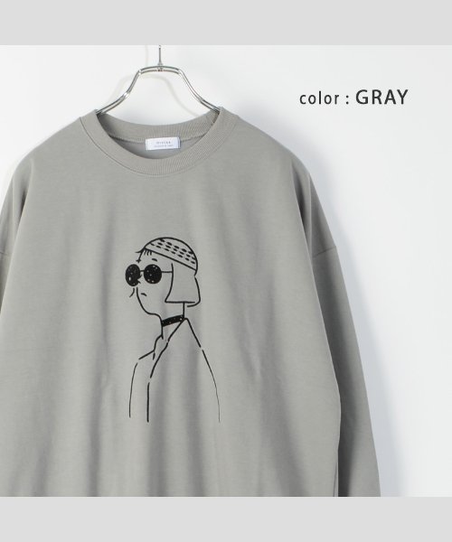 セール ビッグシルエット トレーナー メンズ オーバーサイズ スエット レディース スウェット 長袖 ロンt 刺繍 イラスト ピンク 黒 白 ビッグトレーナー 韓国 フ ワンフォークロージング 1111clothing D Fashion