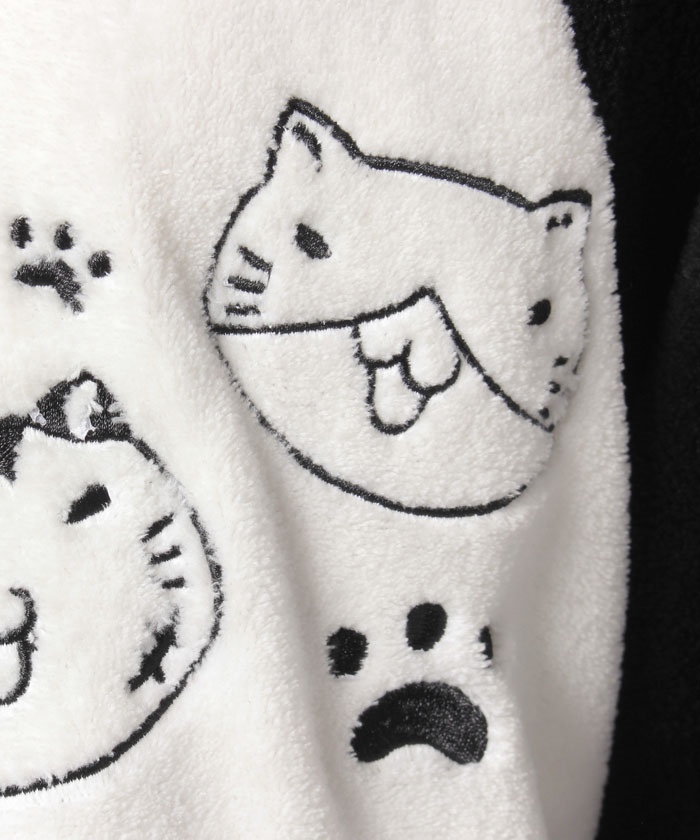 クーポン】【猫渕さん】ねこぶちさん 両ボア ラグラン猫耳