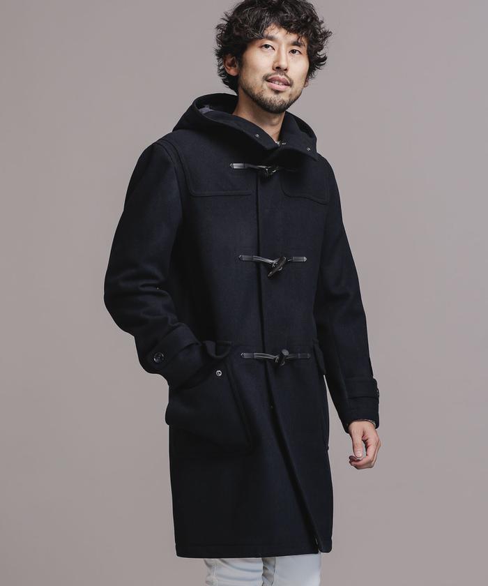 美品　SUPER100’S 　メルトンロングダッフルコート／ナノユニバース セール 40%OFF】《WEB限定》SUPER100'S メルトンロングダッフル
