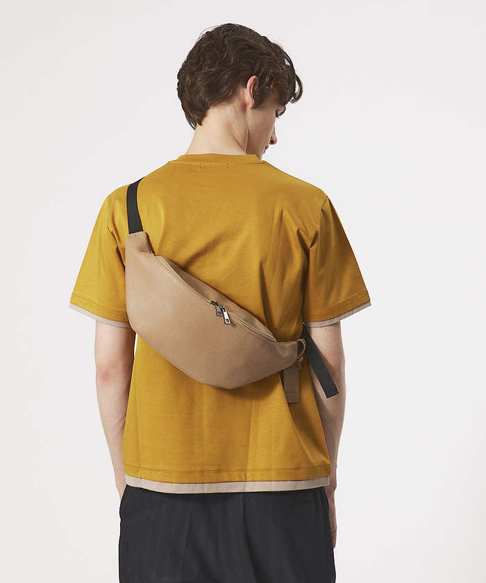 ショルダーバッグ archive 1990s ABAHOUSE Hobo leather bag WEB別注】定番 / シボレザー ショルダーバッグ / ボディバッグ