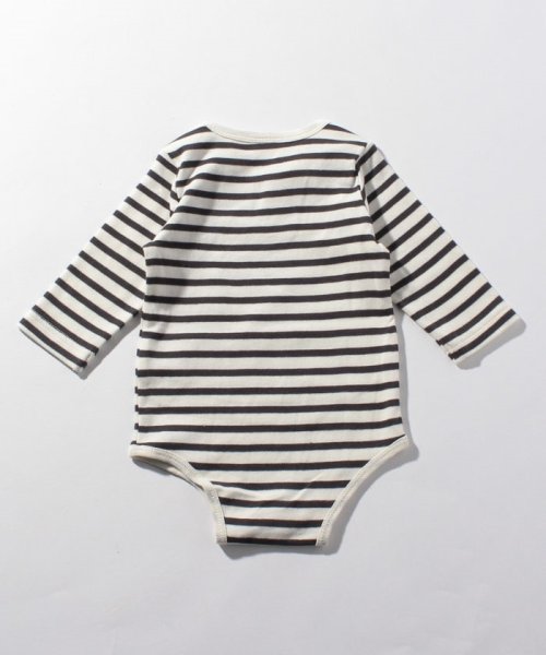 セール モコモコクマサロペット ボーダーロンパースセット 503613510 プティマイン Petit Main D Fashion