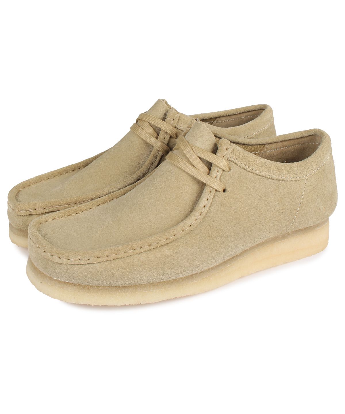 クラークス clarks ワラビーブーツ メンズ WALLABEE ベージュ 26155515