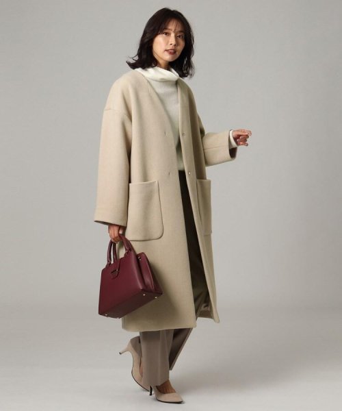 セール L ポンテベロアノーカラーコート アンタイトル Untitled D Fashion