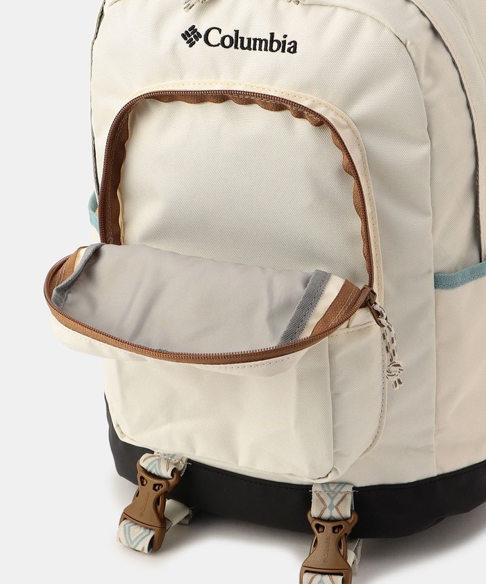 【美品】Colombiaコロンビアリーフ柄バックパックリュック旅行トラベルバッグ