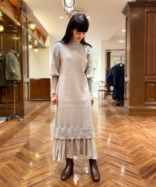 異素材コンビニットマキシワンピース ナノ ユニバース Nano Universe D Fashion