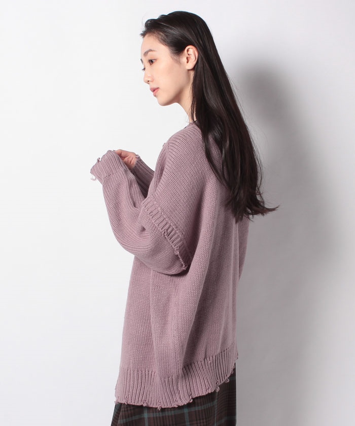 クーポン】【セール 50%OFF】ビッグダメージニット(503631979