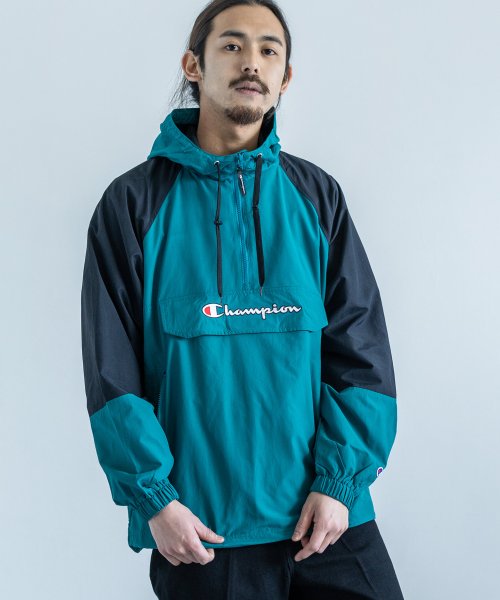 Champion チャンピオン C3 R603 アノラック メンズ レディース パーカー ウインドブレーカー ライトアウター マウンテンパーカー ハーフジップ ロッキーモンロー Rocky Monroe D Fashion