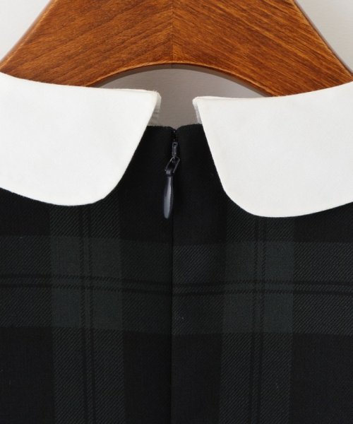 Tw ブラックウォッチ 白襟ワンピース グリーンレーベルリラクシング キッズ Green Label Relaxing Kids D Fashion