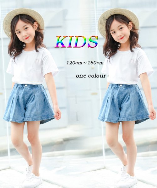 子ども服 キッズ デニムショートパンツ 子供服 女の子 ジュニアサイズ ボトムス 小学生コーデ Kids 韓国服 ファッション ミニミニストア Miniministore D Fashion