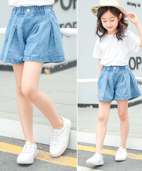 クーポン セール30 Off 子ども服 キッズ デニムショートパンツ 子供服 女の子 ジュニアサイズ ボトムス 小学生コーデ Kids 韓国服 ファッション ミニミニストア Miniministore D Fashion