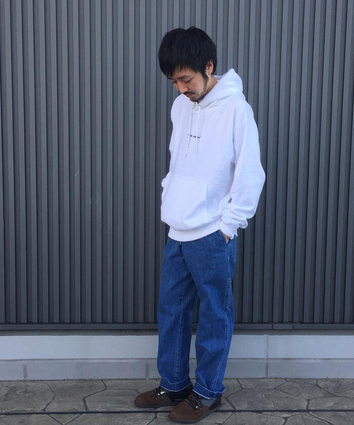 RANDY Part ⅲ (ネイビーx GREY) パーカー　ビックフード 楽天市場】RANDY | PART 3 (GREY x NAVY) ジップアップフーディ