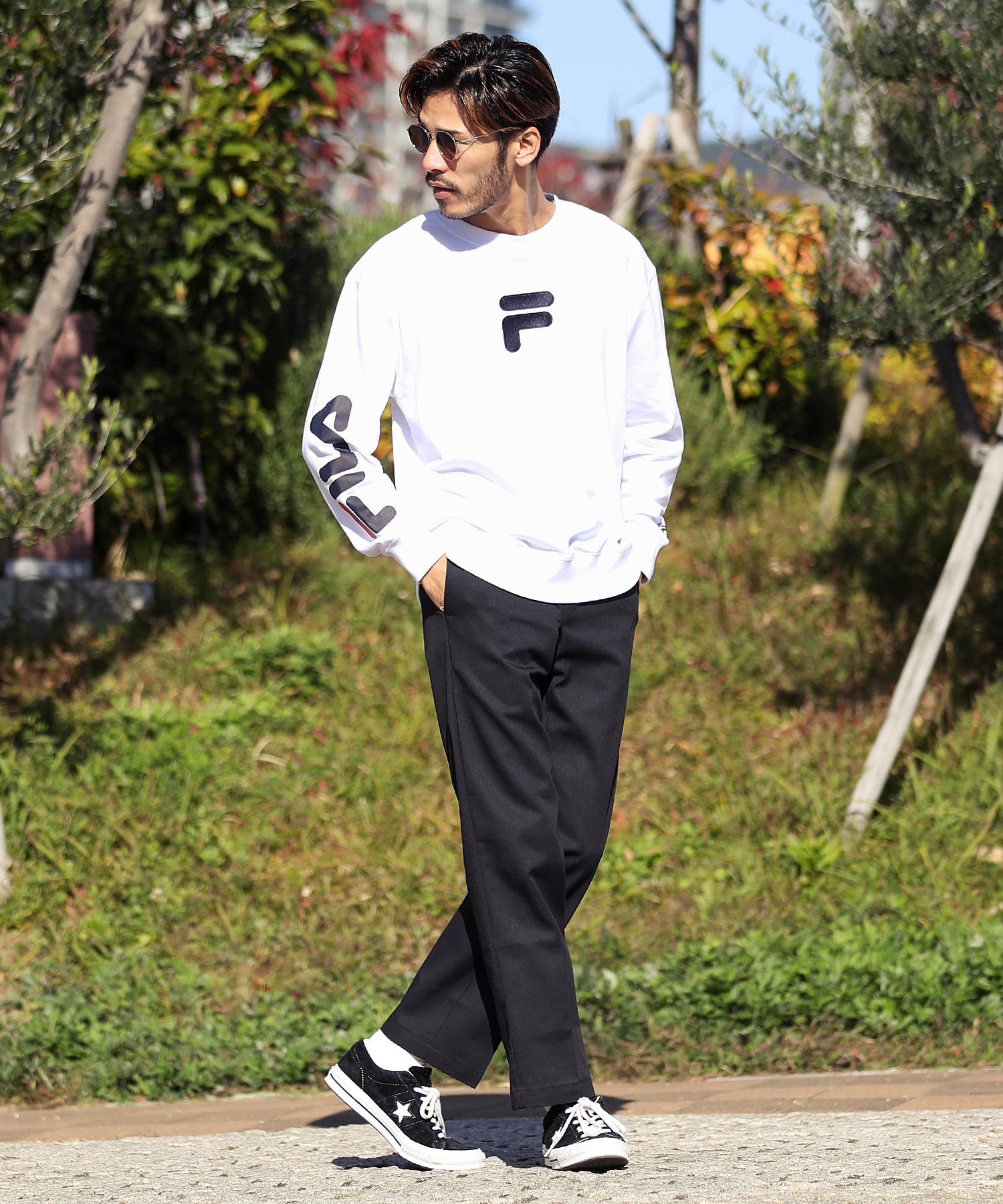 ジギーズショップ JIGGYS SHOP FILA(フィラ)FILA袖プリントプル ジギーズショップ JIGGYS SHOP FILA(フィラ)FILA袖プリントプル