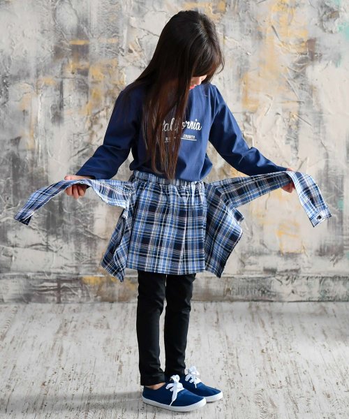 セール78 Off チェックシャツ腰巻き風スカッツ 子供服bee 子供服bee D Fashion